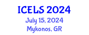 International Conference on Education and Learning Sciences (ICELS) July 15, 2024 - Mykonos, Greece