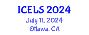 International Conference on Education and Learning Sciences (ICELS) July 11, 2024 - Ottawa, Canada