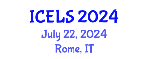 International Conference on Education and Learning Sciences (ICELS) July 22, 2024 - Rome, Italy