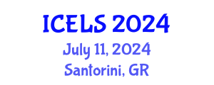 International Conference on Education and Learning Sciences (ICELS) July 11, 2024 - Santorini, Greece