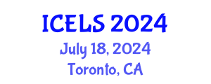 International Conference on Education and Learning Sciences (ICELS) July 18, 2024 - Toronto, Canada