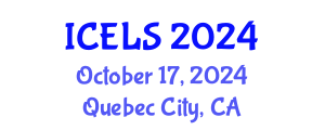 International Conference on Education and Learning Sciences (ICELS) October 17, 2024 - Quebec City, Canada