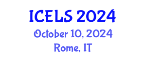 International Conference on Education and Learning Sciences (ICELS) October 10, 2024 - Rome, Italy
