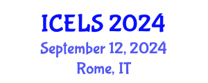 International Conference on Education and Learning Sciences (ICELS) September 12, 2024 - Rome, Italy