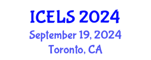 International Conference on Education and Learning Sciences (ICELS) September 19, 2024 - Toronto, Canada