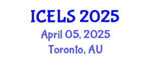 International Conference on Education and Learning Sciences (ICELS) April 05, 2025 - Toronto, Australia
