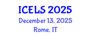International Conference on Education and Learning Sciences (ICELS) December 13, 2025 - Rome, Italy