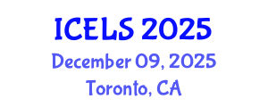 International Conference on Education and Learning Sciences (ICELS) December 09, 2025 - Toronto, Canada