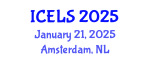 International Conference on Education and Learning Sciences (ICELS) January 21, 2025 - Amsterdam, Netherlands
