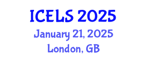 International Conference on Education and Learning Sciences (ICELS) January 21, 2025 - London, United Kingdom
