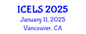 International Conference on Education and Learning Sciences (ICELS) January 11, 2025 - Vancouver, Canada