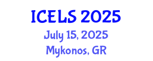 International Conference on Education and Learning Sciences (ICELS) July 15, 2025 - Mykonos, Greece