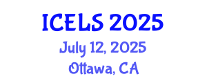 International Conference on Education and Learning Sciences (ICELS) July 12, 2025 - Ottawa, Canada
