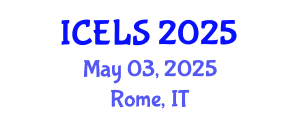 International Conference on Education and Learning Sciences (ICELS) May 03, 2025 - Rome, Italy