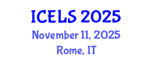 International Conference on Education and Learning Sciences (ICELS) November 11, 2025 - Rome, Italy