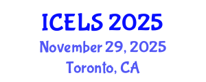International Conference on Education and Learning Sciences (ICELS) November 29, 2025 - Toronto, Canada