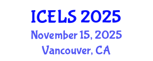International Conference on Education and Learning Sciences (ICELS) November 15, 2025 - Vancouver, Canada
