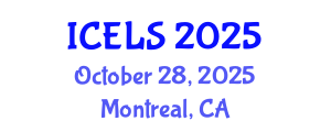 International Conference on Education and Learning Sciences (ICELS) October 28, 2025 - Montreal, Canada