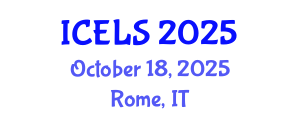 International Conference on Education and Learning Sciences (ICELS) October 18, 2025 - Rome, Italy