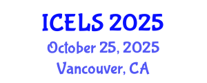 International Conference on Education and Learning Sciences (ICELS) October 25, 2025 - Vancouver, Canada