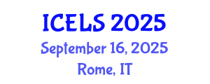 International Conference on Education and Learning Sciences (ICELS) September 16, 2025 - Rome, Italy