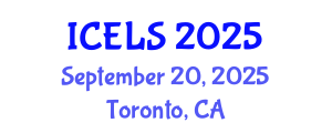 International Conference on Education and Learning Sciences (ICELS) September 20, 2025 - Toronto, Canada