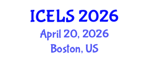 International Conference on Education and Learning Sciences (ICELS) April 20, 2026 - Boston, United States International Conference on Education and Learning Sciences (ICELS) April 20, 2026 - Boston, United States