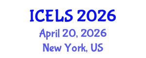 International Conference on Education and Learning Sciences (ICELS) April 20, 2026 - New York, United States International Conference on Education and Learning Sciences (ICELS) April 20, 2026 - New York, United States