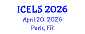 International Conference on Education and Learning Sciences (ICELS) April 20, 2026 - Paris, France International Conference on Education and Learning Sciences (ICELS) April 20, 2026 - Paris, France