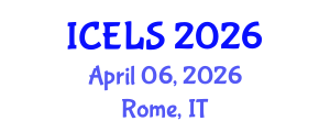 International Conference on Education and Learning Sciences (ICELS) April 06, 2026 - Rome, Italy International Conference on Education and Learning Sciences (ICELS) April 06, 2026 - Rome, Italy