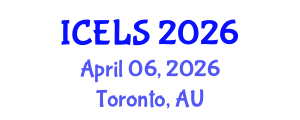 International Conference on Education and Learning Sciences (ICELS) April 06, 2026 - Toronto, Australia International Conference on Education and Learning Sciences (ICELS) April 06, 2026 - Toronto, Australia