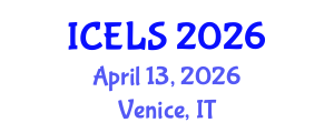 International Conference on Education and Learning Sciences (ICELS) April 13, 2026 - Venice, Italy International Conference on Education and Learning Sciences (ICELS) April 13, 2026 - Venice, Italy