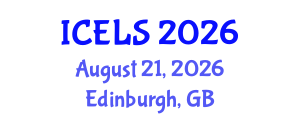 International Conference on Education and Learning Sciences (ICELS) August 21, 2026 - Edinburgh, United Kingdom International Conference on Education and Learning Sciences (ICELS) August 21, 2026 - Edinburgh, United Kingdom