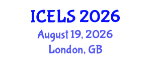 International Conference on Education and Learning Sciences (ICELS) August 19, 2026 - London, United Kingdom International Conference on Education and Learning Sciences (ICELS) August 19, 2026 - London, United Kingdom
