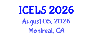 International Conference on Education and Learning Sciences (ICELS) August 05, 2026 - Montreal, Canada International Conference on Education and Learning Sciences (ICELS) August 05, 2026 - Montreal, Canada