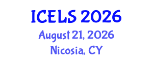 International Conference on Education and Learning Sciences (ICELS) August 21, 2026 - Nicosia, Cyprus International Conference on Education and Learning Sciences (ICELS) August 21, 2026 - Nicosia, Cyprus