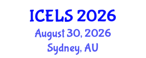 International Conference on Education and Learning Sciences (ICELS) August 30, 2026 - Sydney, Australia International Conference on Education and Learning Sciences (ICELS) August 30, 2026 - Sydney, Australia