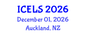 International Conference on Education and Learning Sciences (ICELS) December 01, 2026 - Auckland, New Zealand International Conference on Education and Learning Sciences (ICELS) December 01, 2026 - Auckland, New Zealand