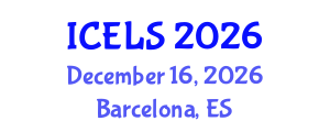International Conference on Education and Learning Sciences (ICELS) December 16, 2026 - Barcelona, Spain International Conference on Education and Learning Sciences (ICELS) December 16, 2026 - Barcelona, Spain