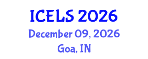 International Conference on Education and Learning Sciences (ICELS) December 09, 2026 - Goa, India International Conference on Education and Learning Sciences (ICELS) December 09, 2026 - Goa, India