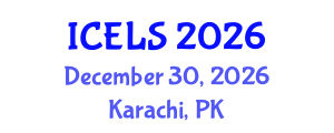 International Conference on Education and Learning Sciences (ICELS) December 30, 2026 - Karachi, Pakistan International Conference on Education and Learning Sciences (ICELS) December 30, 2026 - Karachi, Pakistan