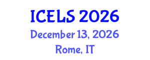 International Conference on Education and Learning Sciences (ICELS) December 13, 2026 - Rome, Italy International Conference on Education and Learning Sciences (ICELS) December 13, 2026 - Rome, Italy