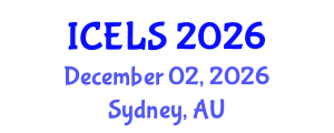 International Conference on Education and Learning Sciences (ICELS) December 02, 2026 - Sydney, Australia International Conference on Education and Learning Sciences (ICELS) December 02, 2026 - Sydney, Australia