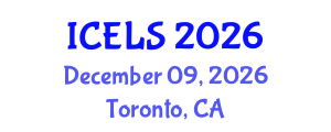 International Conference on Education and Learning Sciences (ICELS) December 09, 2026 - Toronto, Canada International Conference on Education and Learning Sciences (ICELS) December 09, 2026 - Toronto, Canada