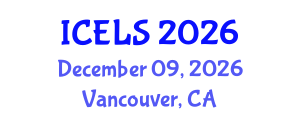 International Conference on Education and Learning Sciences (ICELS) December 09, 2026 - Vancouver, Canada International Conference on Education and Learning Sciences (ICELS) December 09, 2026 - Vancouver, Canada