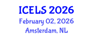 International Conference on Education and Learning Sciences (ICELS) February 02, 2026 - Amsterdam, Netherlands International Conference on Education and Learning Sciences (ICELS) February 02, 2026 - Amsterdam, Netherlands
