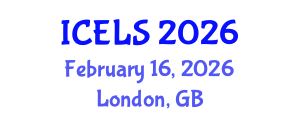 International Conference on Education and Learning Sciences (ICELS) February 16, 2026 - London, United Kingdom International Conference on Education and Learning Sciences (ICELS) February 16, 2026 - London, United Kingdom