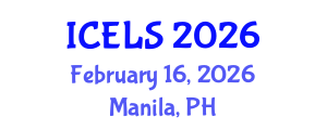 International Conference on Education and Learning Sciences (ICELS) February 16, 2026 - Manila, Philippines International Conference on Education and Learning Sciences (ICELS) February 16, 2026 - Manila, Philippines