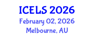 International Conference on Education and Learning Sciences (ICELS) February 02, 2026 - Melbourne, Australia International Conference on Education and Learning Sciences (ICELS) February 02, 2026 - Melbourne, Australia