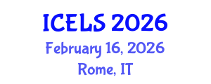 International Conference on Education and Learning Sciences (ICELS) February 16, 2026 - Rome, Italy